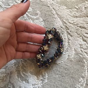 Purple Stretch Costume Jewelry Bracelet
